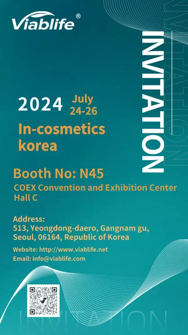 Viablife wird an der In-Cosmetics Korea in Seoul, Korea, teilnehmen!