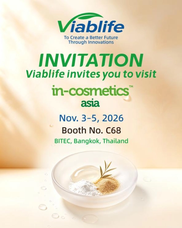 Viablife auf der in-cosmetics Asia 2026 Viablife at in-cosmetics Asia 2026